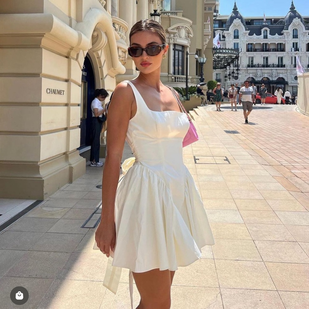 House of cb Florianne ivory mini dress like new